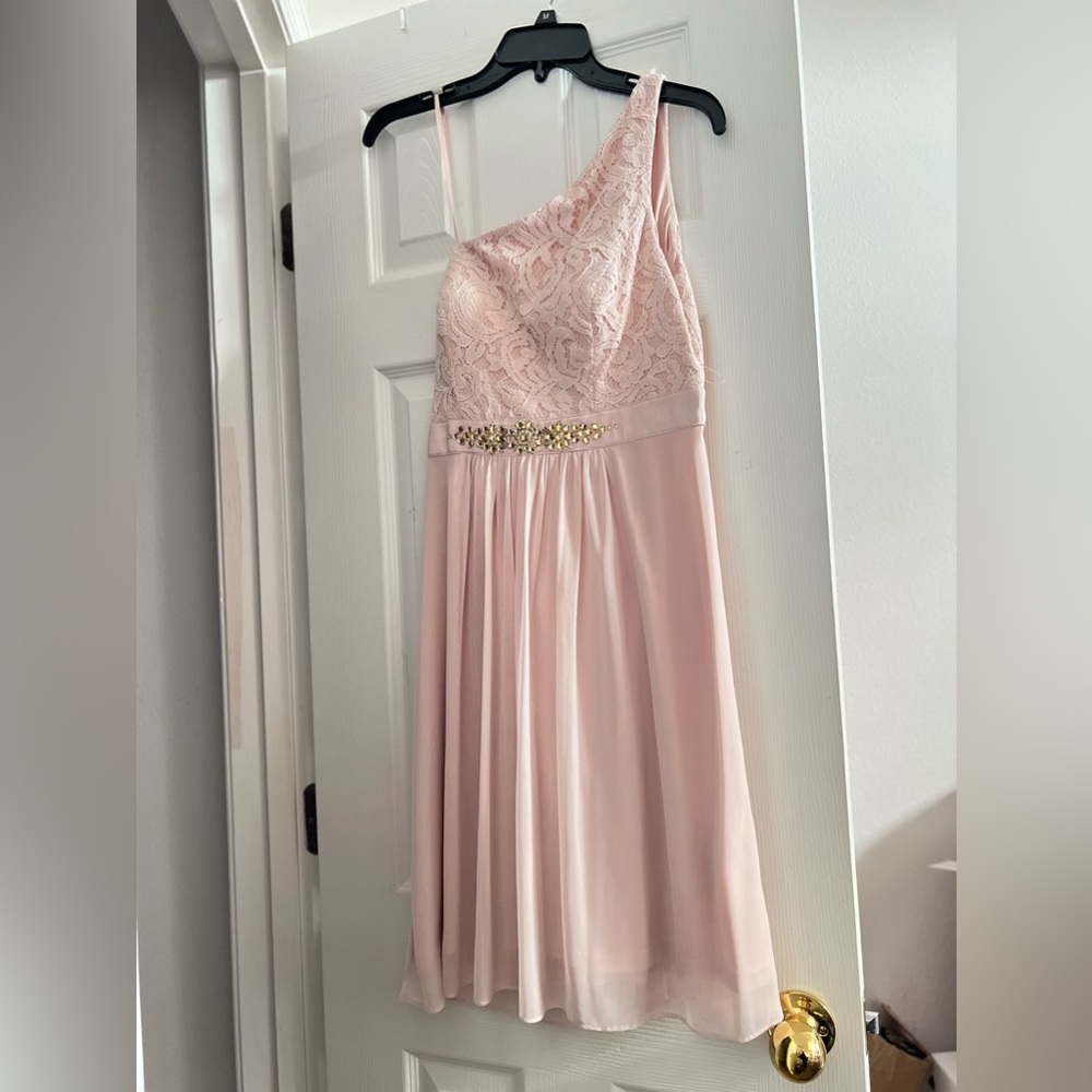 COPY - ADRIANNA PAPELL dusty rose pink dress